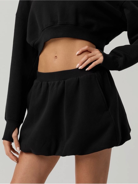 aerie Dresses & Skirts - OFFLINE By Aerie Cloud Fleece Bubble Skort in True Black